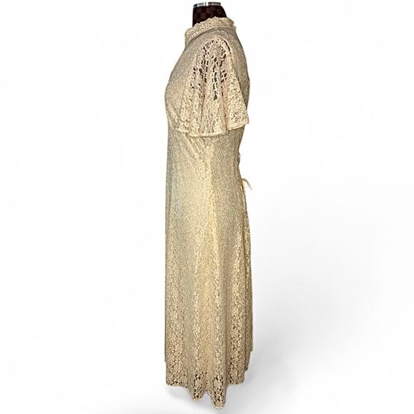 Dawn Joy Cream Lace Corset Dress 2-Piece Size XL/1X Victorian Witchy Fairycore - Picture 15 of 16